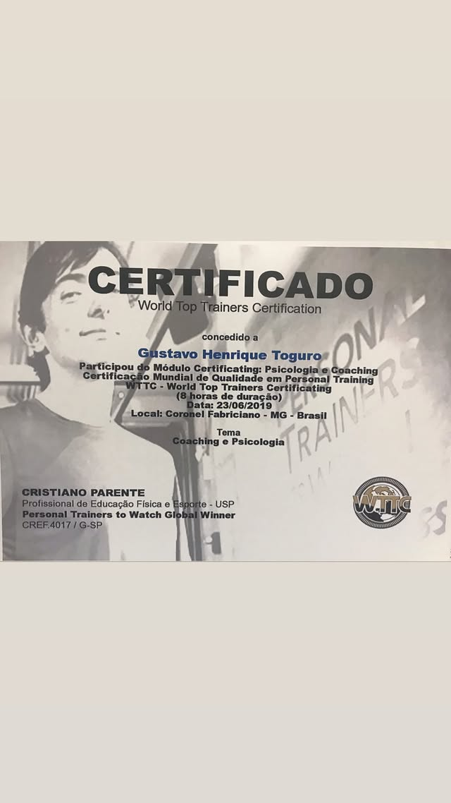 Certificado: WTTC — Coaching e Psicologia