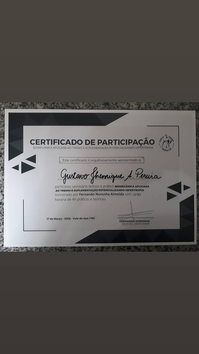 Certificado: Biomecânica Aplicada ao Treino